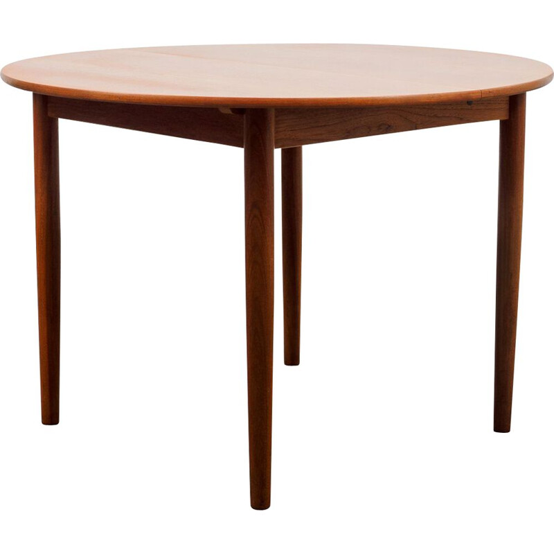 Vintage teak dining table extendable Scandinavian 1960s