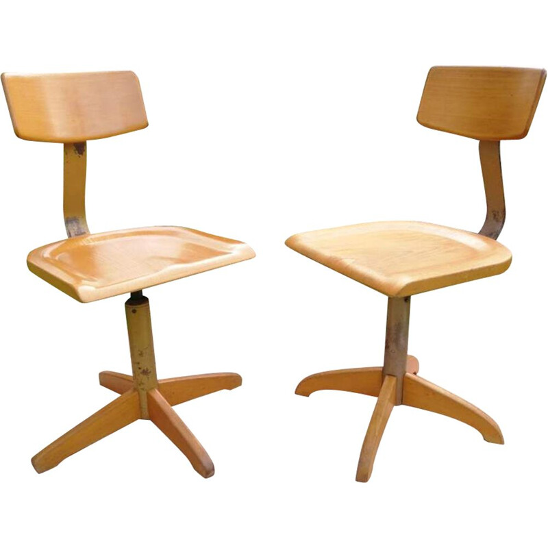 Pair of Ama Elastik Vintage Loft office chairs