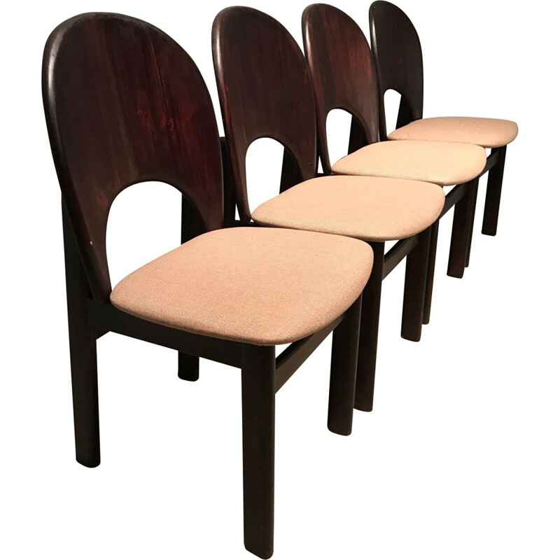 Set of 4 vintage chairs Glostrup Møbelfabrik, Denmark 1970