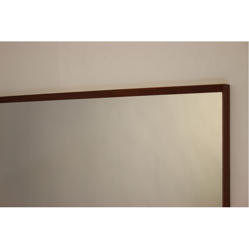 Large vintage mirror in teak Danish 1960