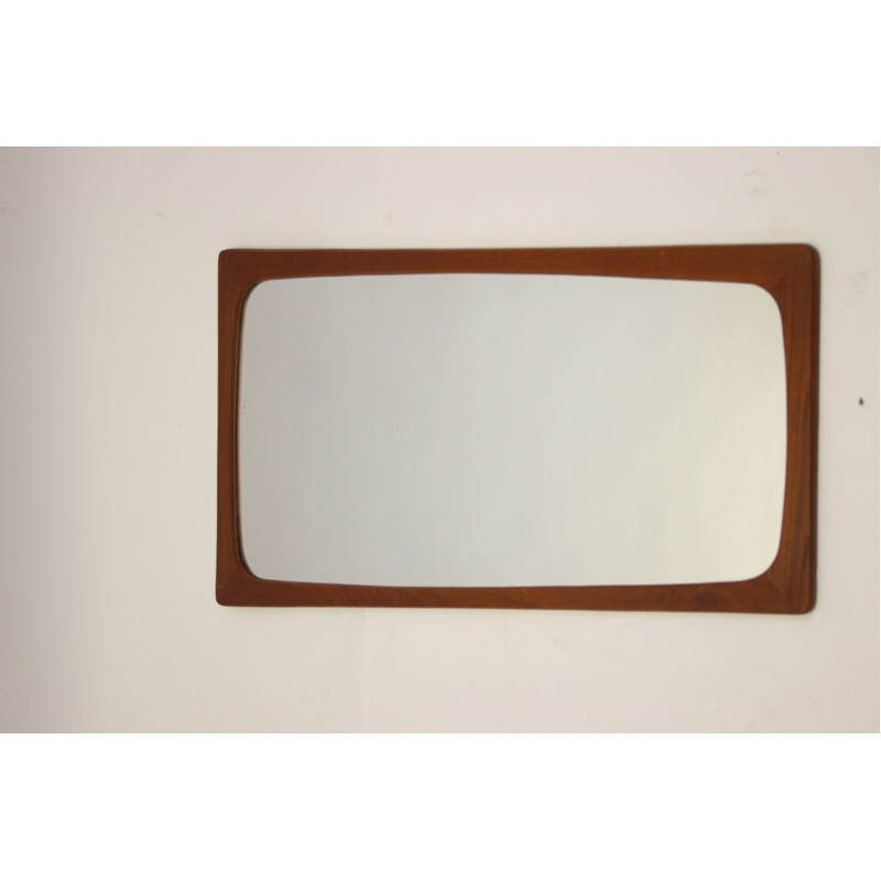 Large vintage teak mirror, Danish