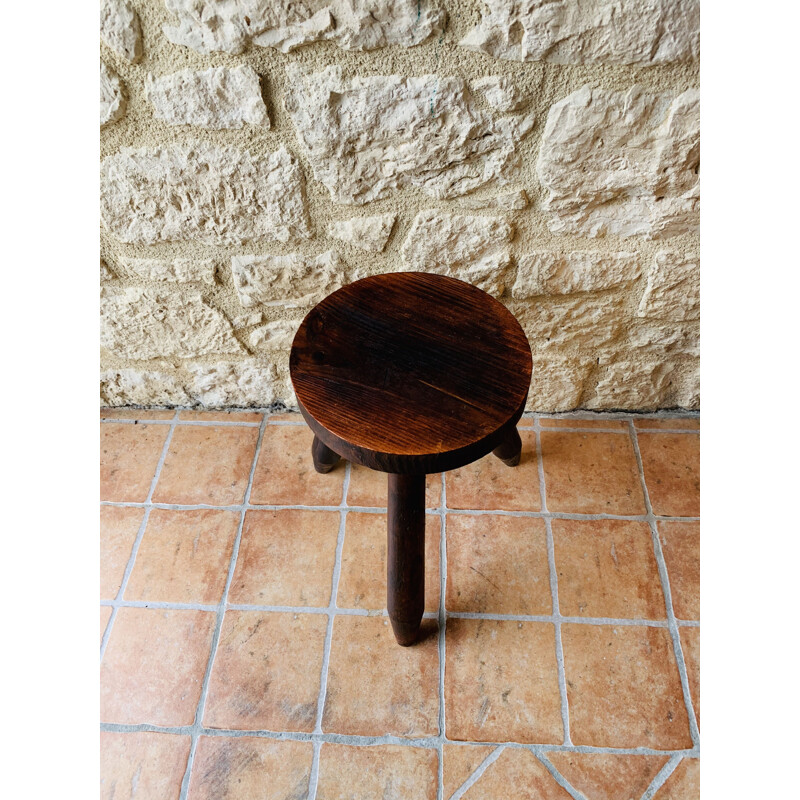 Tabouret vintage tripodes, France 1960