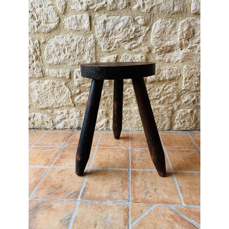 Vintage tripod stool, France 1960