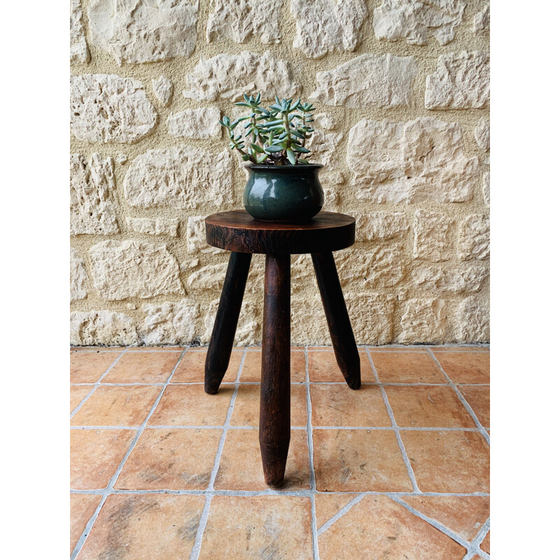 Vintage tripod stool, France 1960