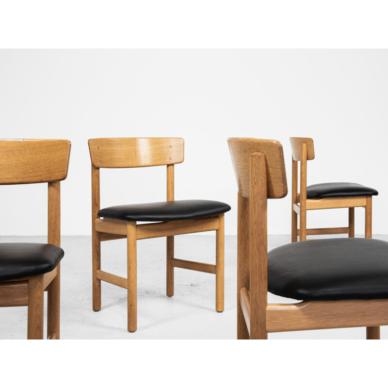 Set of 4 vintage chairs by Børge Mogensen for Fredericia, Dane 1960