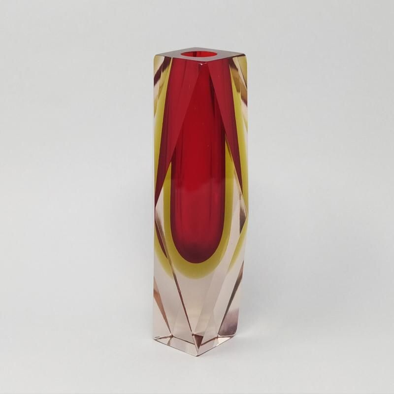 Vase vintage par Flavio Poli pour Seguso 1960