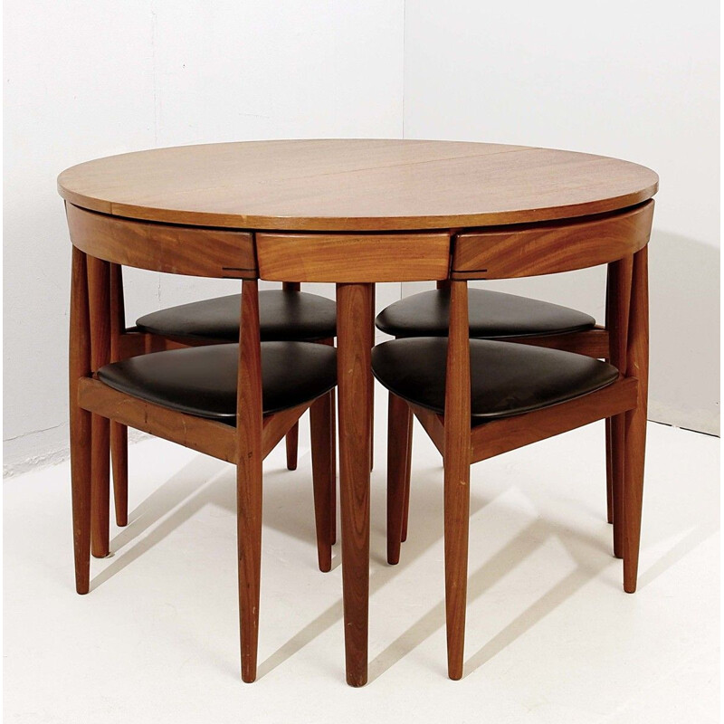 Vintage extensible dining set, Hans Olsen for Frem Røjle, Denmark 1960