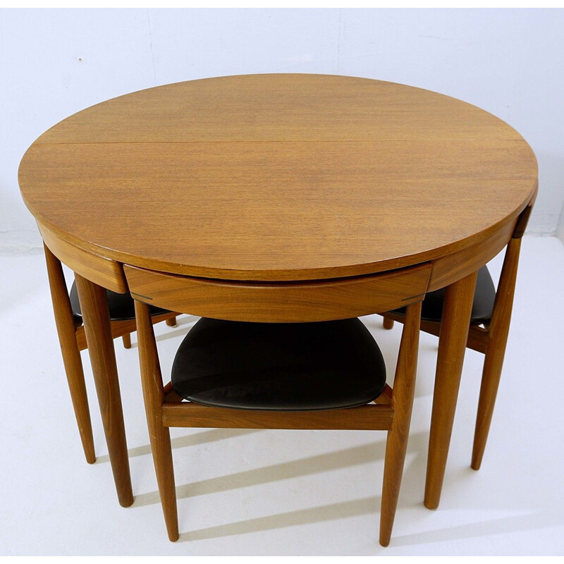 Vintage extensible dining set, Hans Olsen for Frem Røjle, Denmark 1960