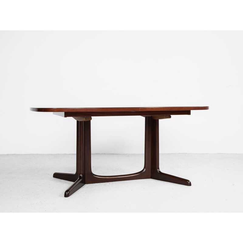 Vintage oval rosewood dining table by Gudme, Danish 1960