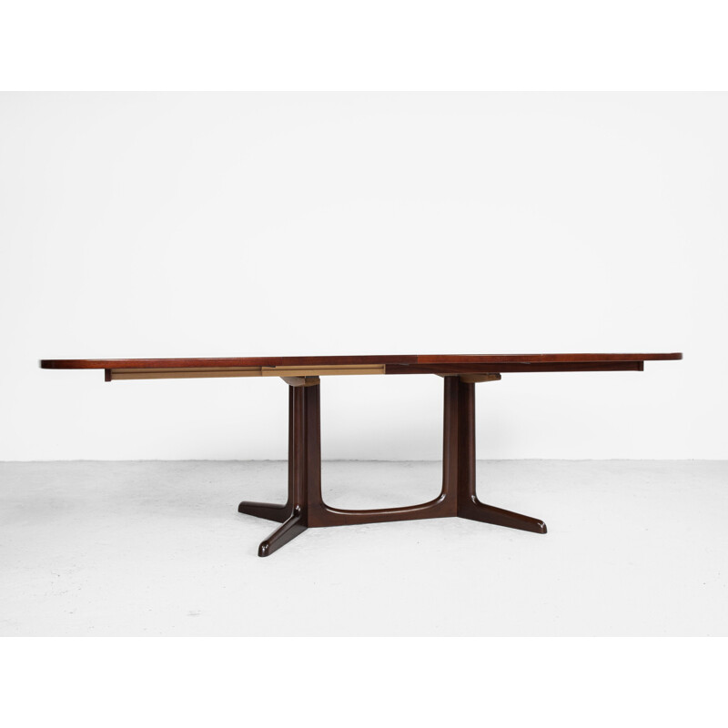 Vintage oval rosewood dining table by Gudme, Danish 1960