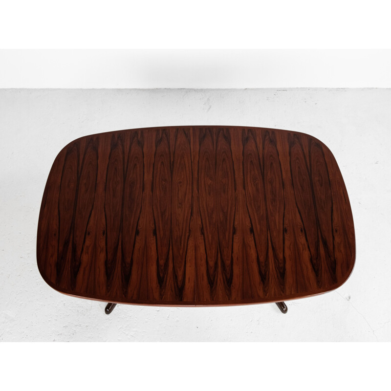 Vintage oval rosewood dining table by Gudme, Danish 1960