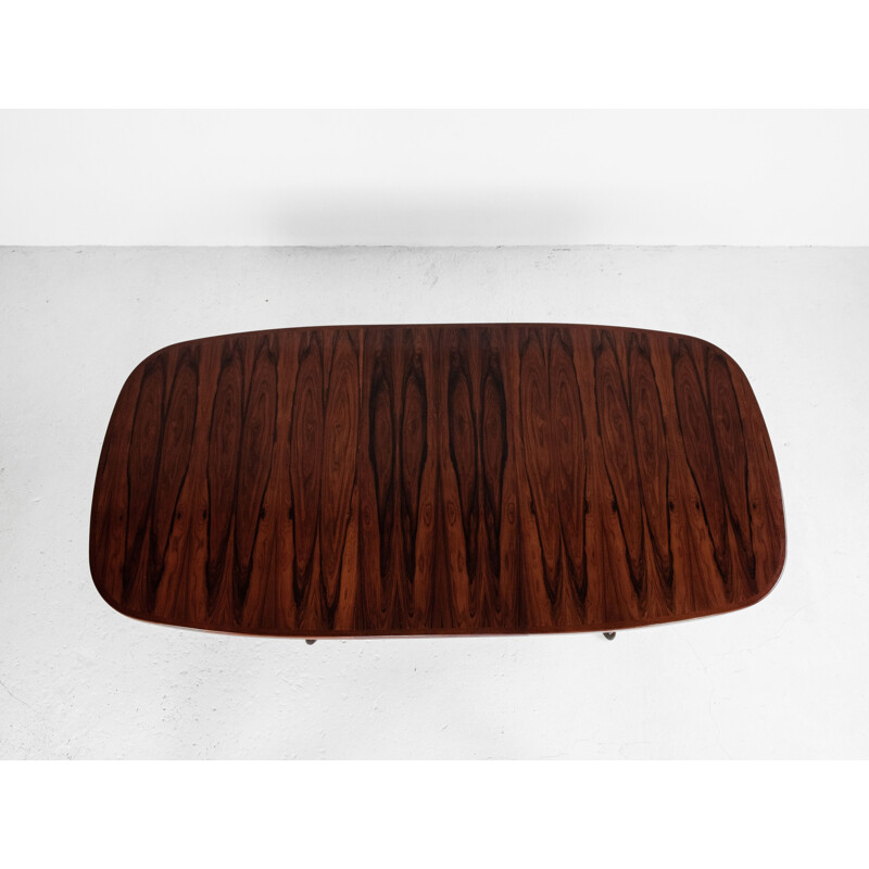 Vintage oval rosewood dining table by Gudme, Danish 1960