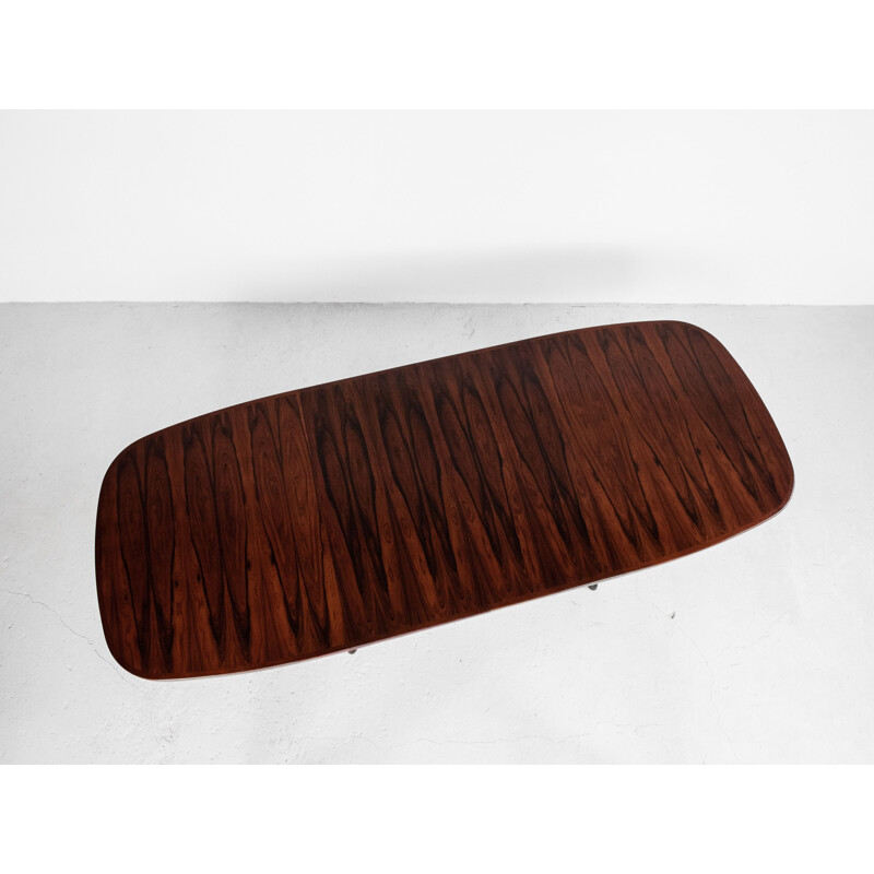 Vintage oval rosewood dining table by Gudme, Danish 1960