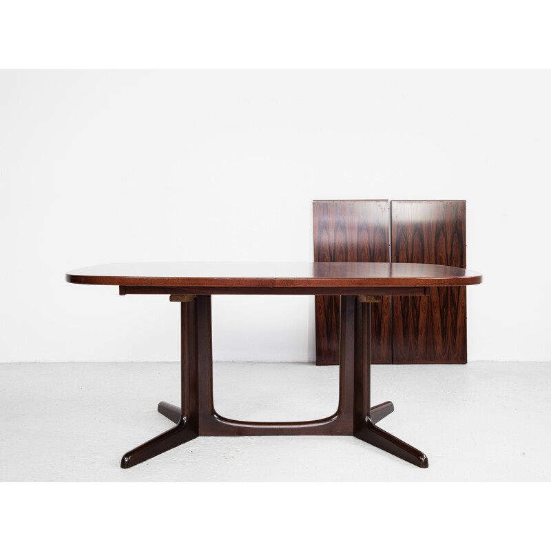 Vintage oval rosewood dining table by Gudme, Danish 1960