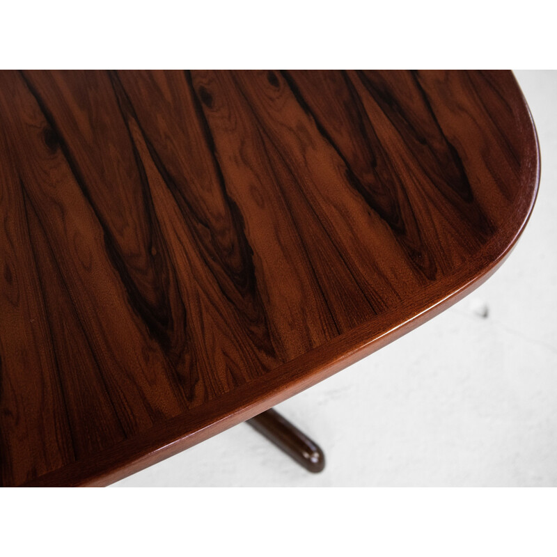 Vintage oval rosewood dining table by Gudme, Danish 1960