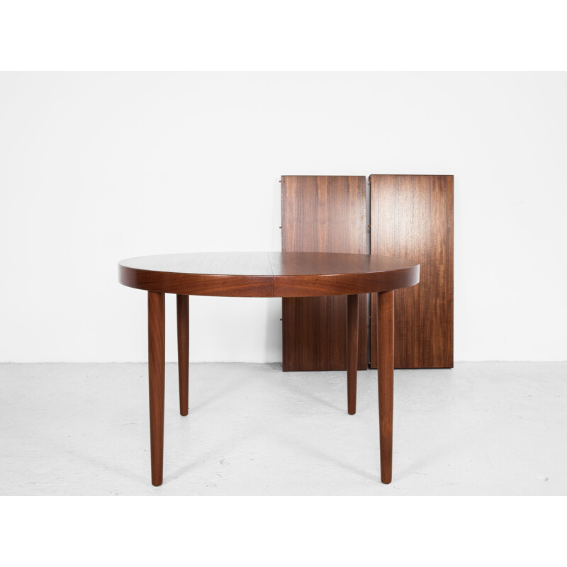 Vintage teak round table by Gudme, Dane 1960