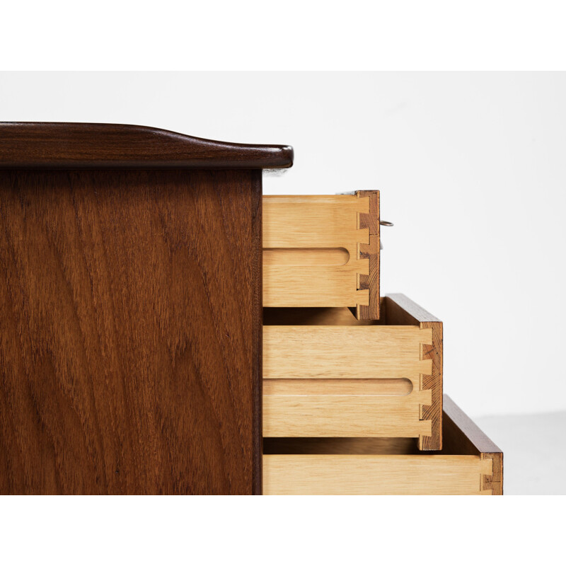 Vintage teak Boomerang desk by Peter Løvig Nielsen, Danish 1950s