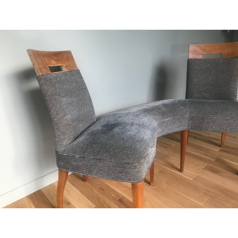 Pair of vintage conversation armchairs