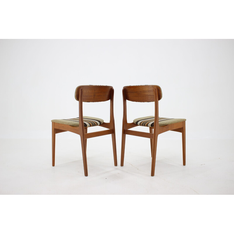 Ensemble de 4 chaises vintage en teck, danois 1960