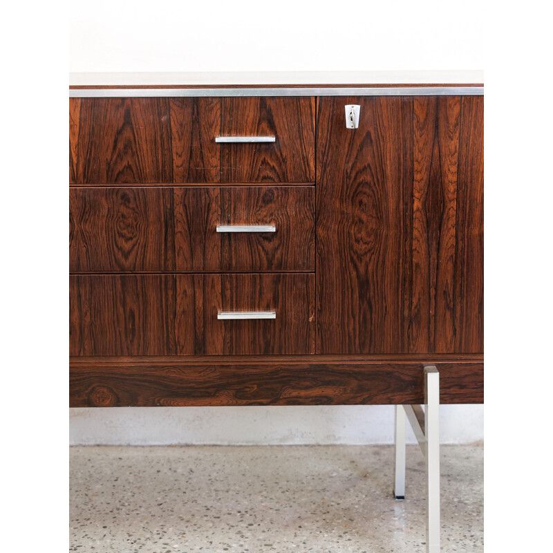 Vintage Rosewood & Chrome Sideboard, 1970s