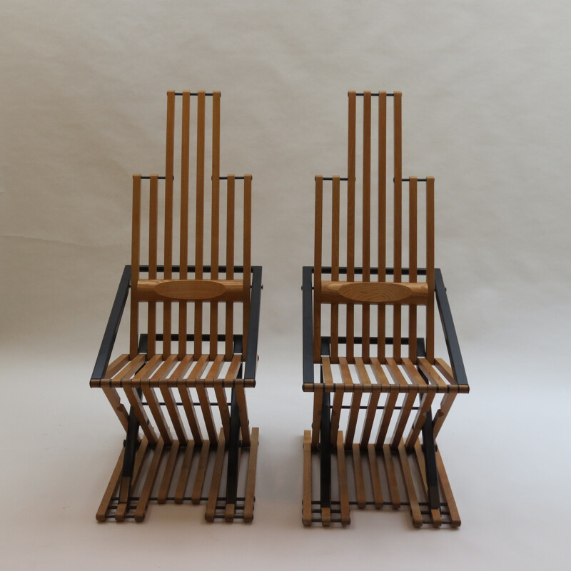 Paar vintage fauteuils van Jim Warren voor Pearl Dot, Engeland 1979