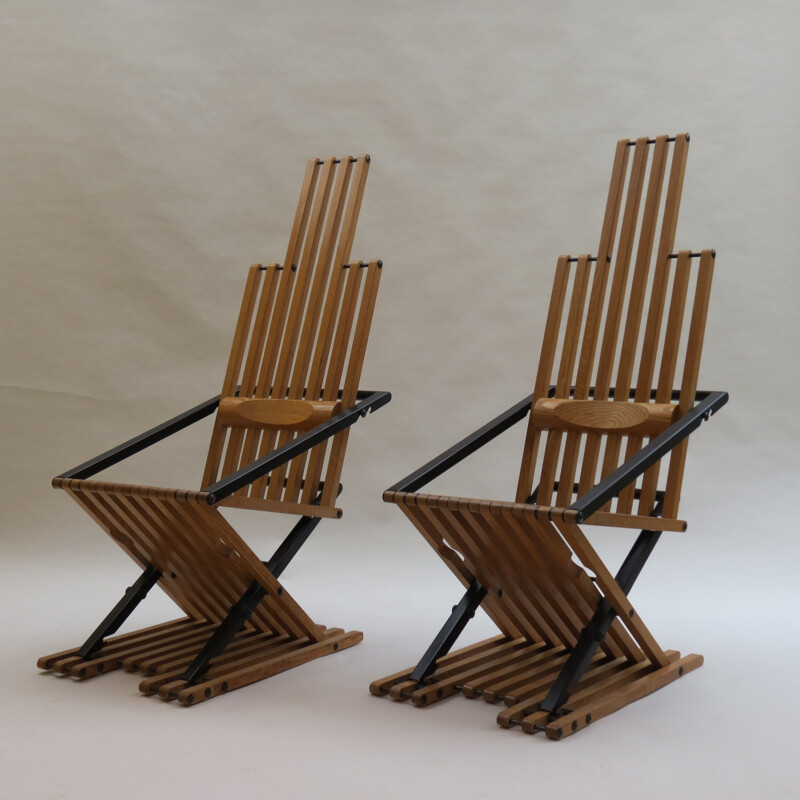 Paar vintage fauteuils van Jim Warren voor Pearl Dot, Engeland 1979