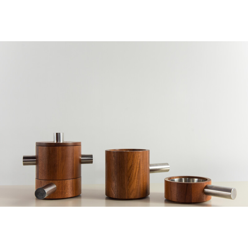Vintage Stackable Combiwood dishes by Lundtofte Denmark