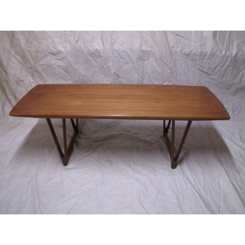 Vintage teak coffee table by E.W. Bach for Toften Møbelfabrik