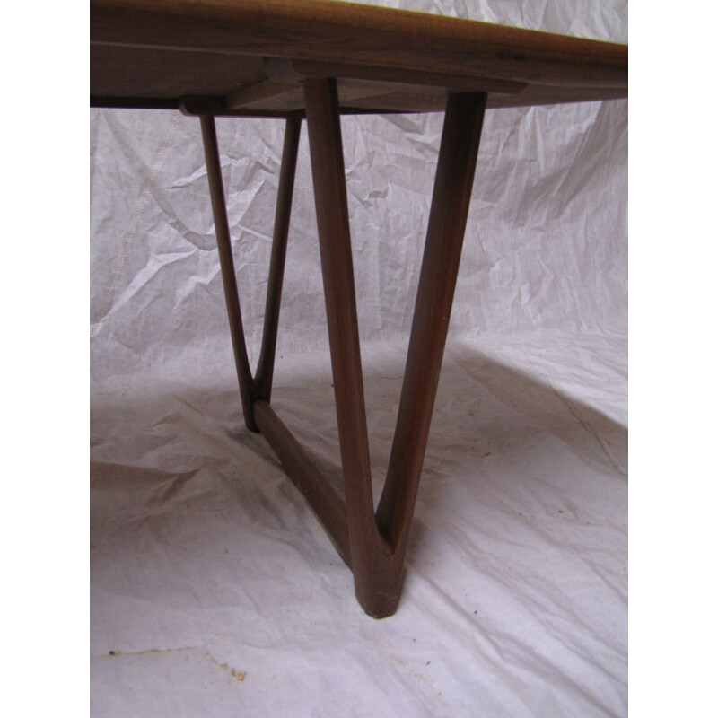 Vintage teak coffee table by E.W. Bach for Toften Møbelfabrik