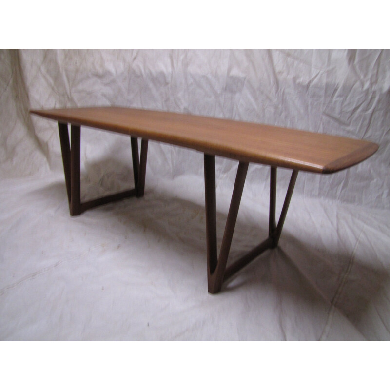 Mesa de centro vintage de teca de E.W. Bach para Toften Møbelfabrik