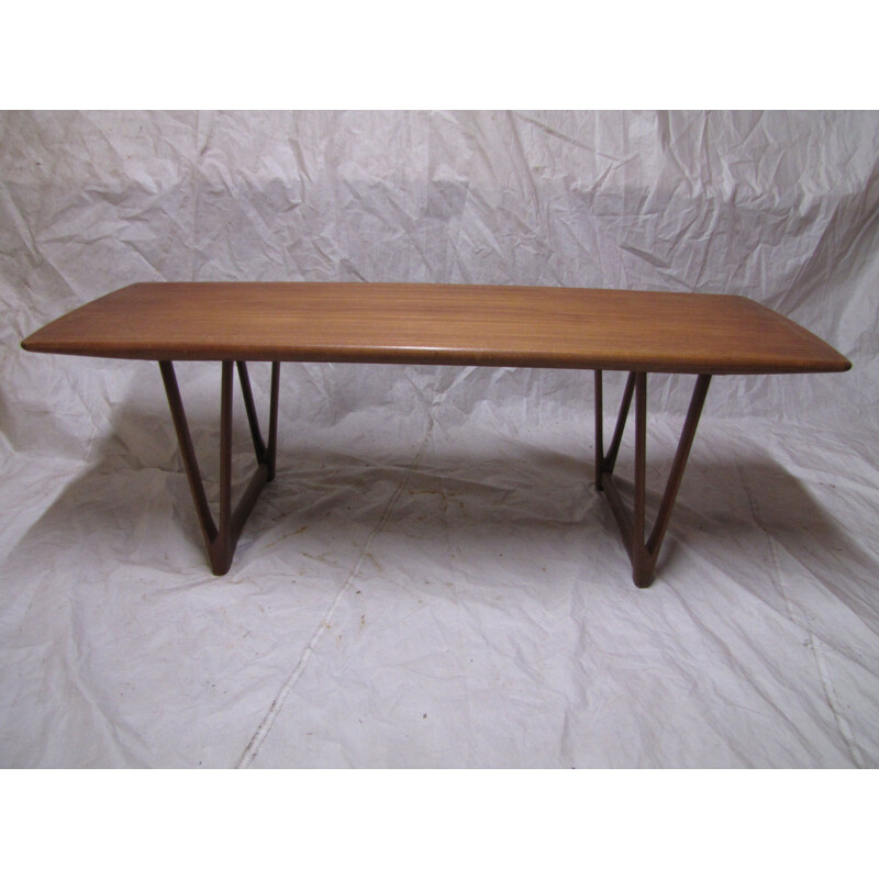 Mesa de centro vintage de teca de E.W. Bach para Toften Møbelfabrik