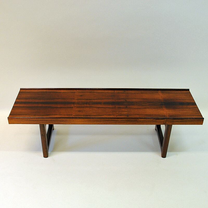 Vintage Krobo bench rosewood 1.2m by Torbjørn Afdal Norway 1960s
