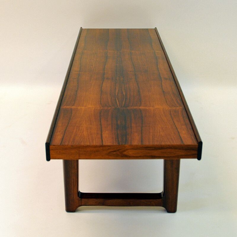 Vintage Krobo bench rosewood 1.2m by Torbjørn Afdal Norway 1960s