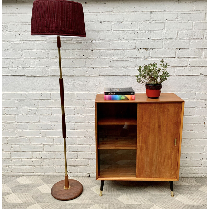 Vintage Teak and Brass Floor Lamp 2020