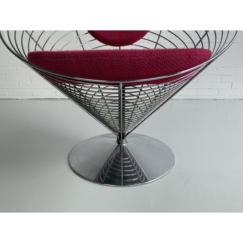 Vintage "Wire cone" armchair by Verner Panton for Fritz Hansen, 1988