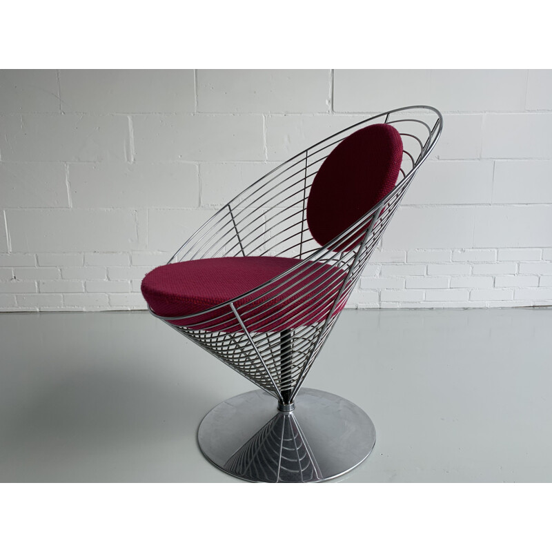 Vintage "Wire cone" fauteuil van Verner Panton voor Fritz Hansen, 1988