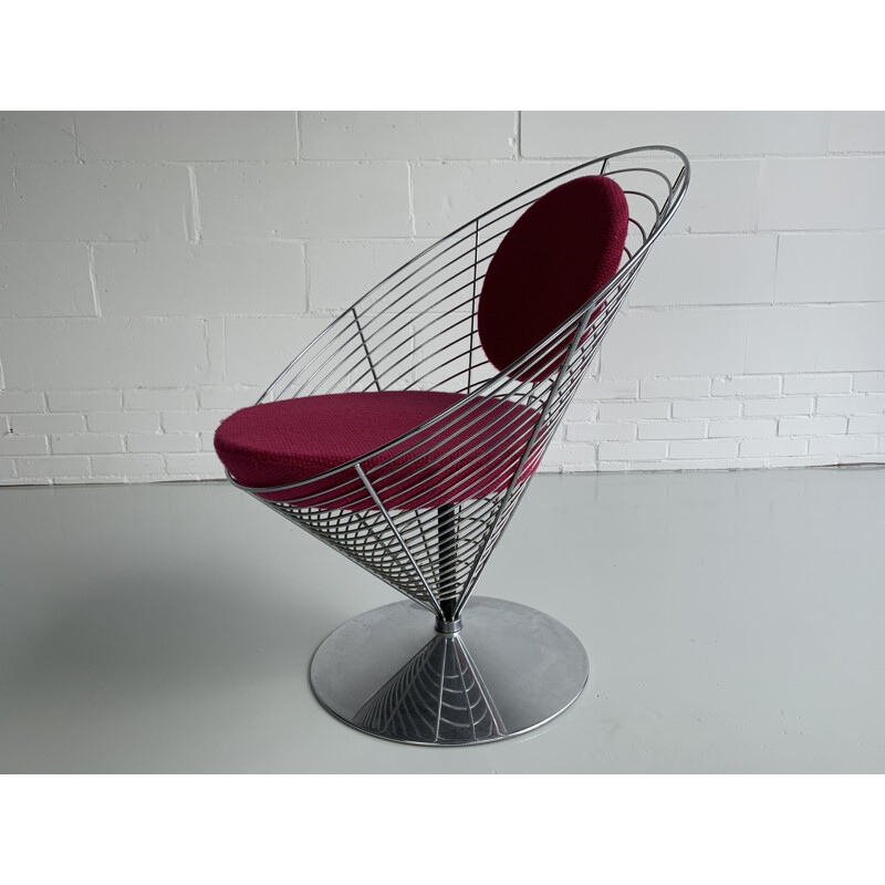 Vintage Sessel "Wire cone" von Verner Panton für Fritz Hansen, 1988