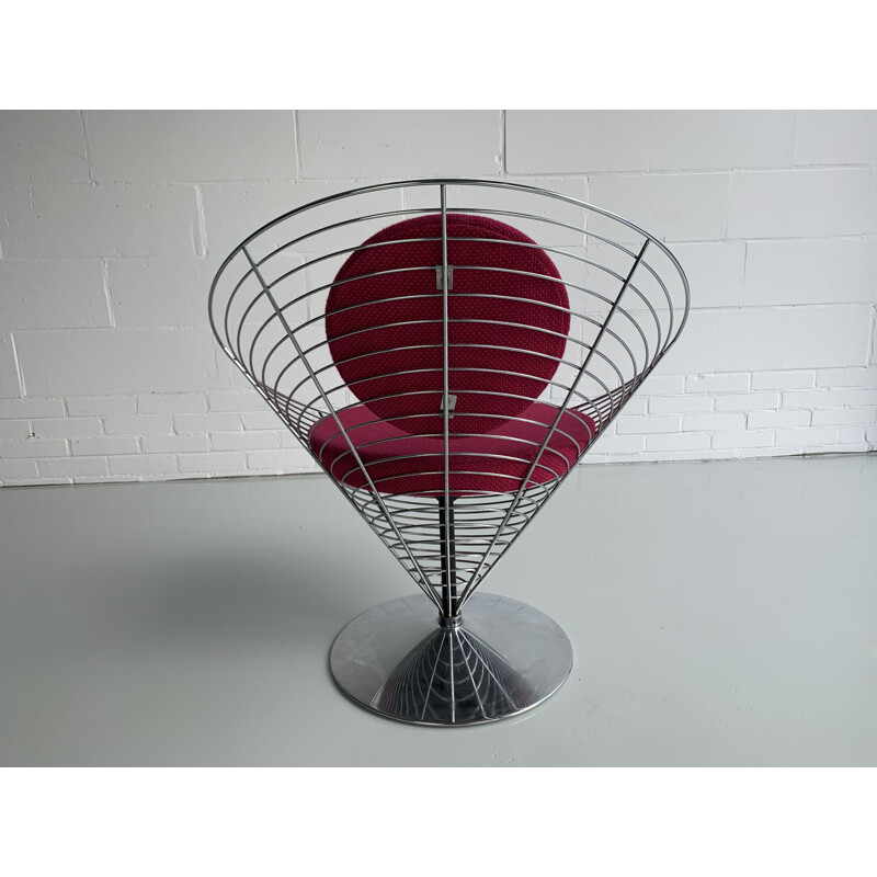 Vintage "Wire cone" fauteuil van Verner Panton voor Fritz Hansen, 1988