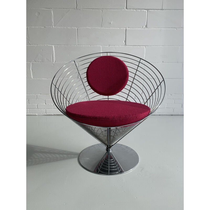 Poltrona Vintage "Wire Cone" de Verner Panton para Fritz Hansen, 1988