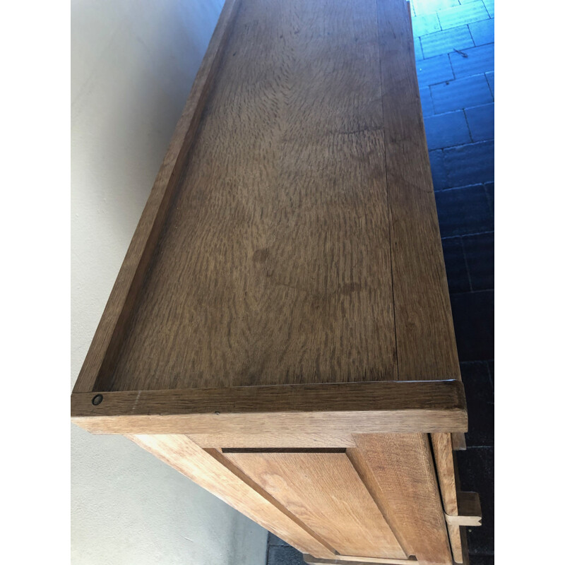 Vintage oak sideboard from Guillerme and Chambron 1960 