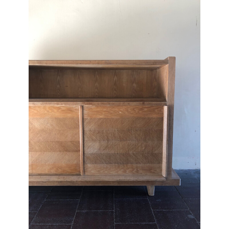 Vintage oak sideboard from Guillerme and Chambron 1960 