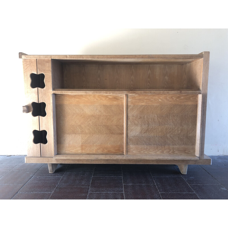 Vintage oak sideboard from Guillerme and Chambron 1960 