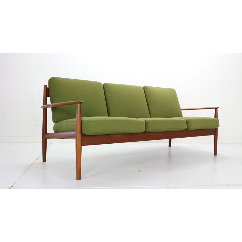 Vintage Grete Jalk Model- 118 1-Seat Teak Sofa for France & Son, Denmark, 1963