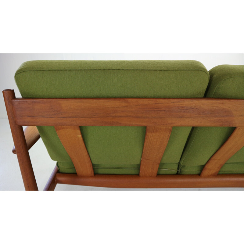 Vintage Grete Jalk Model- 118 1-Seat Teak Sofa for France & Son, Denmark, 1963