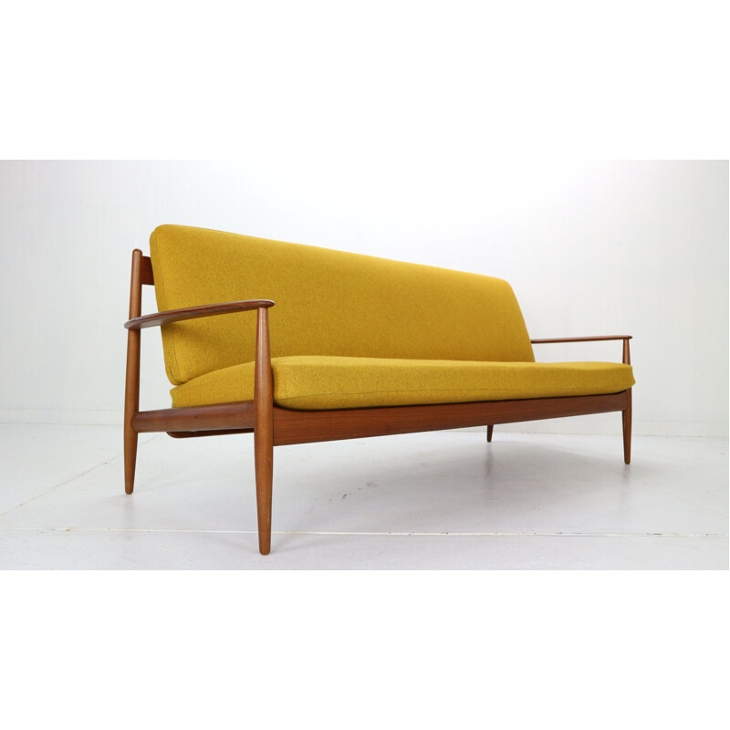 Grete Jalk Scandinavian Modern Teak Sofa for France & Son, Denmark, 1960s