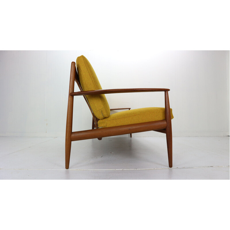 Grete Jalk Scandinavian Modern Teak Sofa for France & Son, Denmark, 1960s