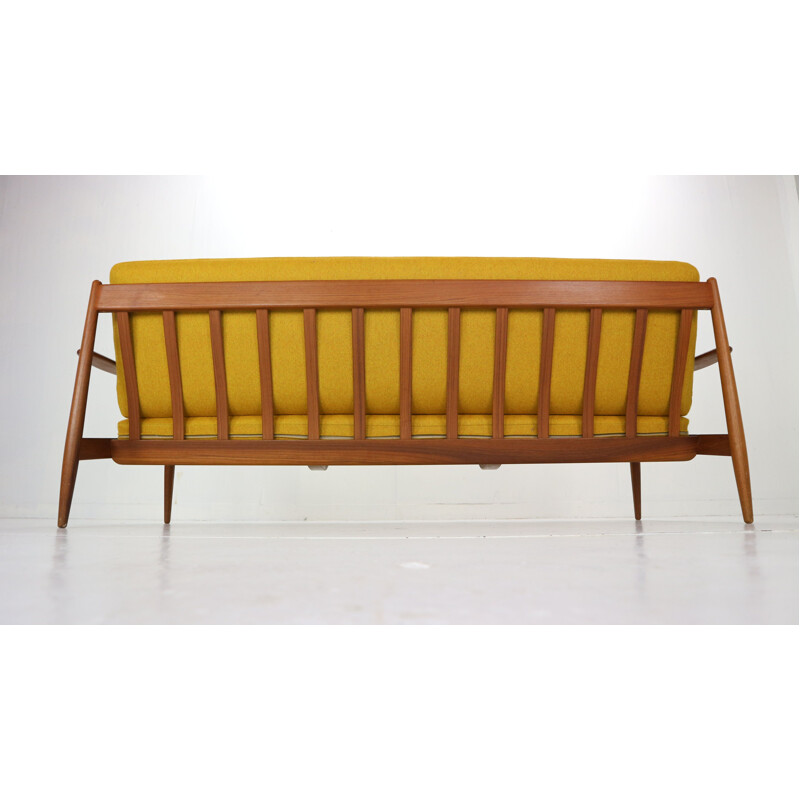 Grete Jalk Scandinavian Modern Teak Sofa for France & Son, Denmark, 1960s