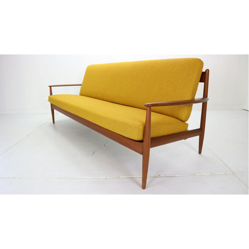 Grete Jalk Scandinavian Modern Teak Sofa for France & Son, Denmark, 1960s