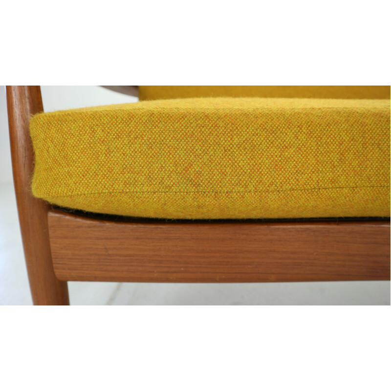 Grete Jalk Scandinavian Modern Teak Sofa for France & Son, Denmark, 1960s