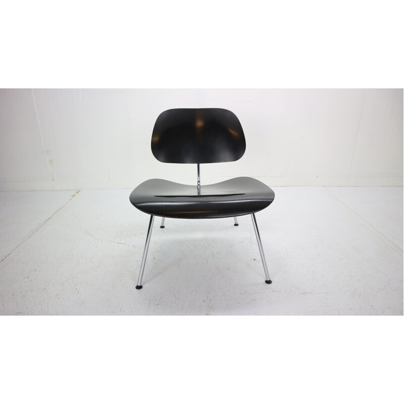 Fauteuil Vintage Charles & Ray Eames Black Plywood Group LCM pour Vitra, 1999